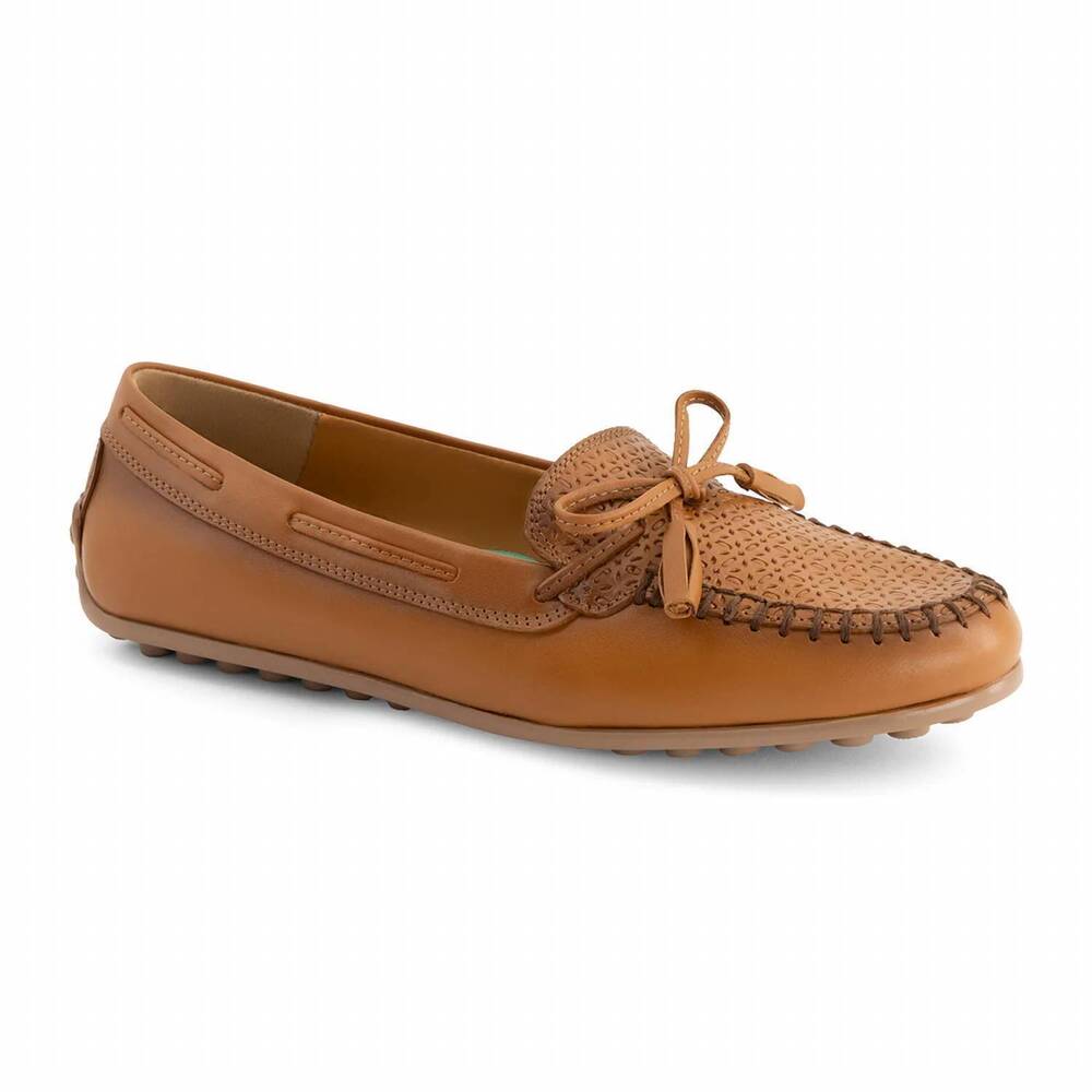 NEW ANDREA women's leather loafer in brown